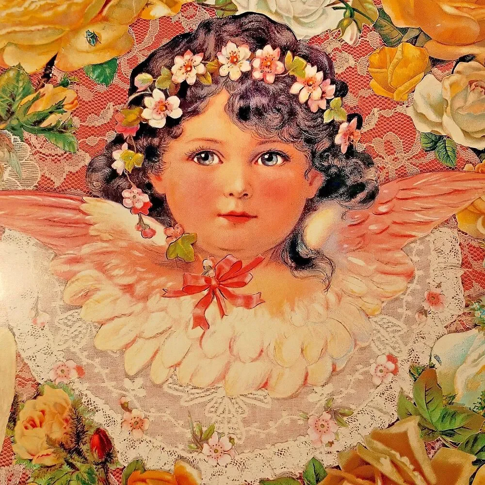 Vintage Victorian Cherubs Angels Florals, Junk Journal Craft Ephemera, Decoupage